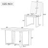 TREXM 7-Piece Modern Dining Table Set, Artificial Marble Sticker Tabletop and 6 Upholstered Linen Chair All with Golden Steel Legs for Dining Room and