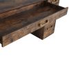 70"Classic and Traditional Executive Desk with Metal Edge Trim ,Writing Desk with 2 file drawers,USB Ports and Outlets,Desk with Hidden Compartment fo